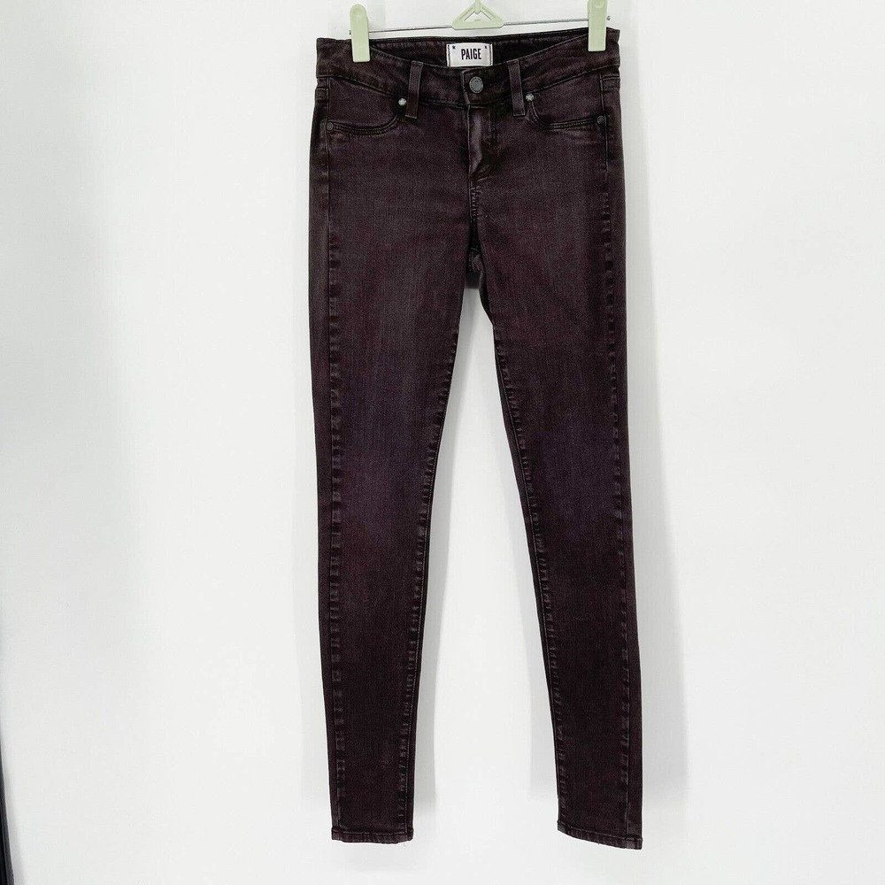 Paige Verdugo Ultra Skinny Denim Jeans Sz 26 Gray Pockets Stretch Flat Front